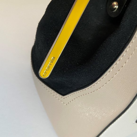 Cromia smooth & suede leather handbag - Picture 4 of 14